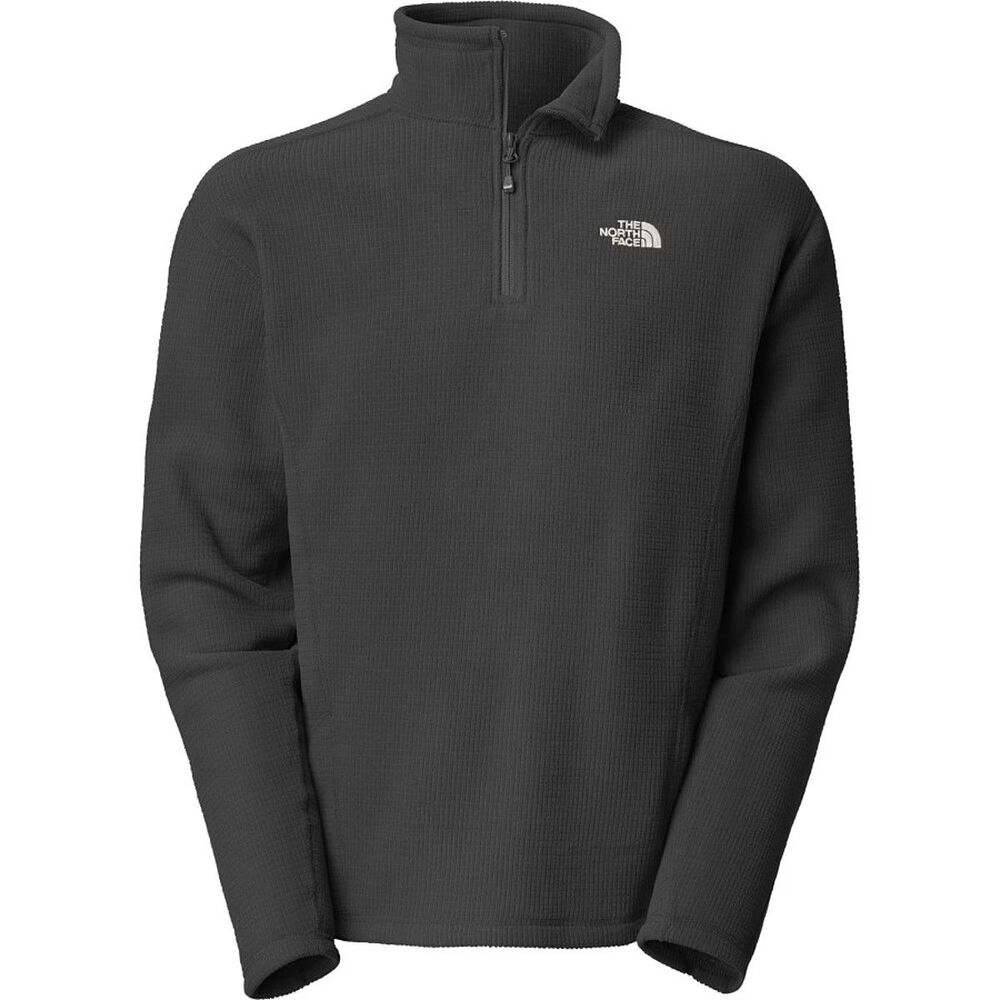 The North Face Mens Quarter Zip Fleece Pullover Tan Waffle Knit Size M Gorpcore